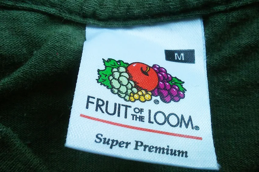 Fruit of the Loom, t-shirt label