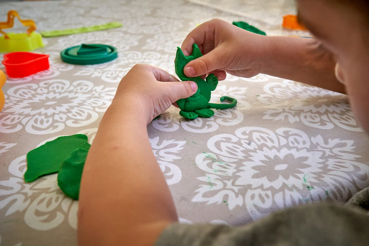 Hand Child's Play Clay at Home