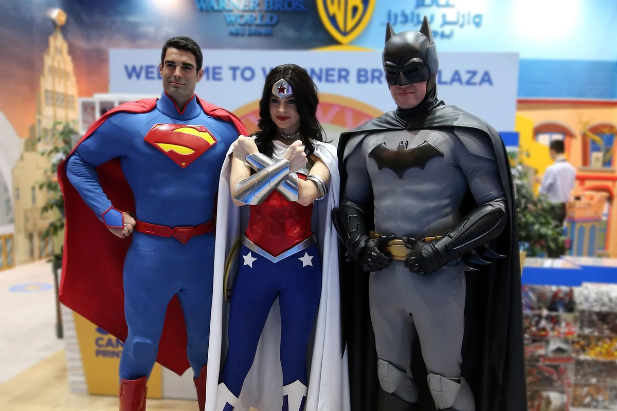 Cosplayers dressed as Superman, Wonder Woman and Batman - Getty Editorial