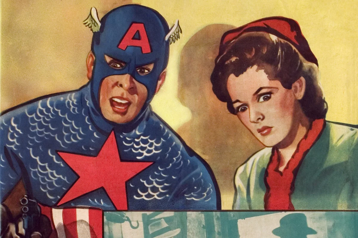 Captain America, poster, Dick Purcell, Lorna Gray, 1944