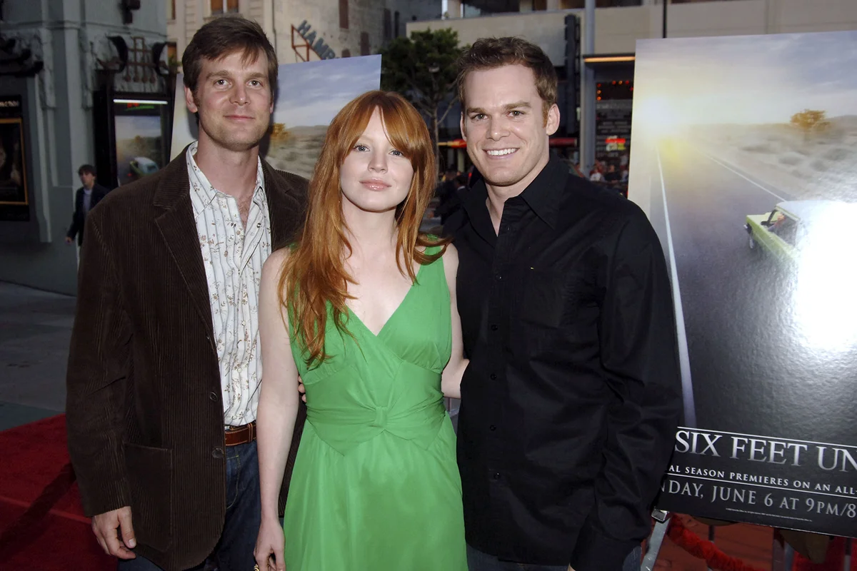 Peter Krause, Lauren Ambrose and Michael C. Hall