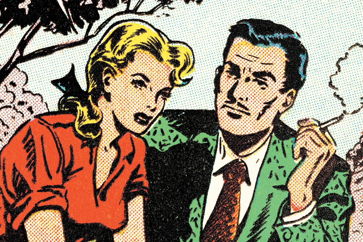 Comic featuring a couple