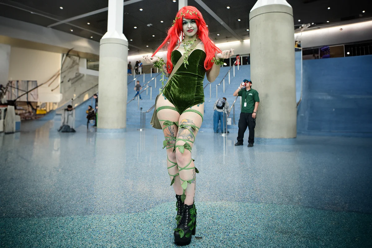 Cosplayer dressed as Poison Ivy