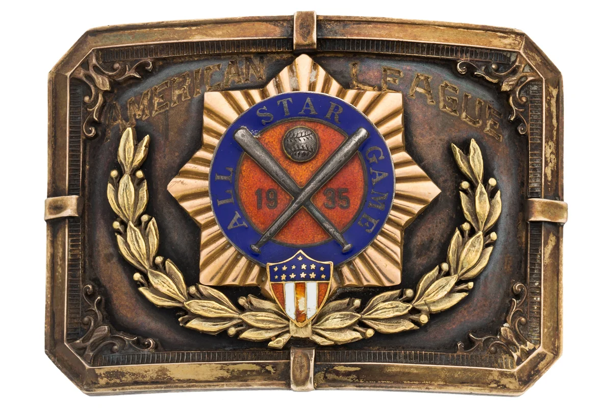 Lou Gehrig's 1935 American League All-Star Team Belt Buckle