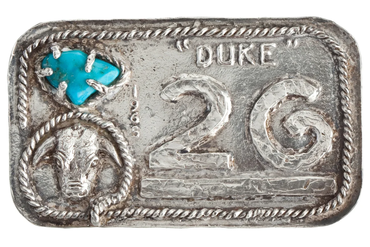 Sterling Silver "26 Bar Ranch" Vintage Belt Buckle