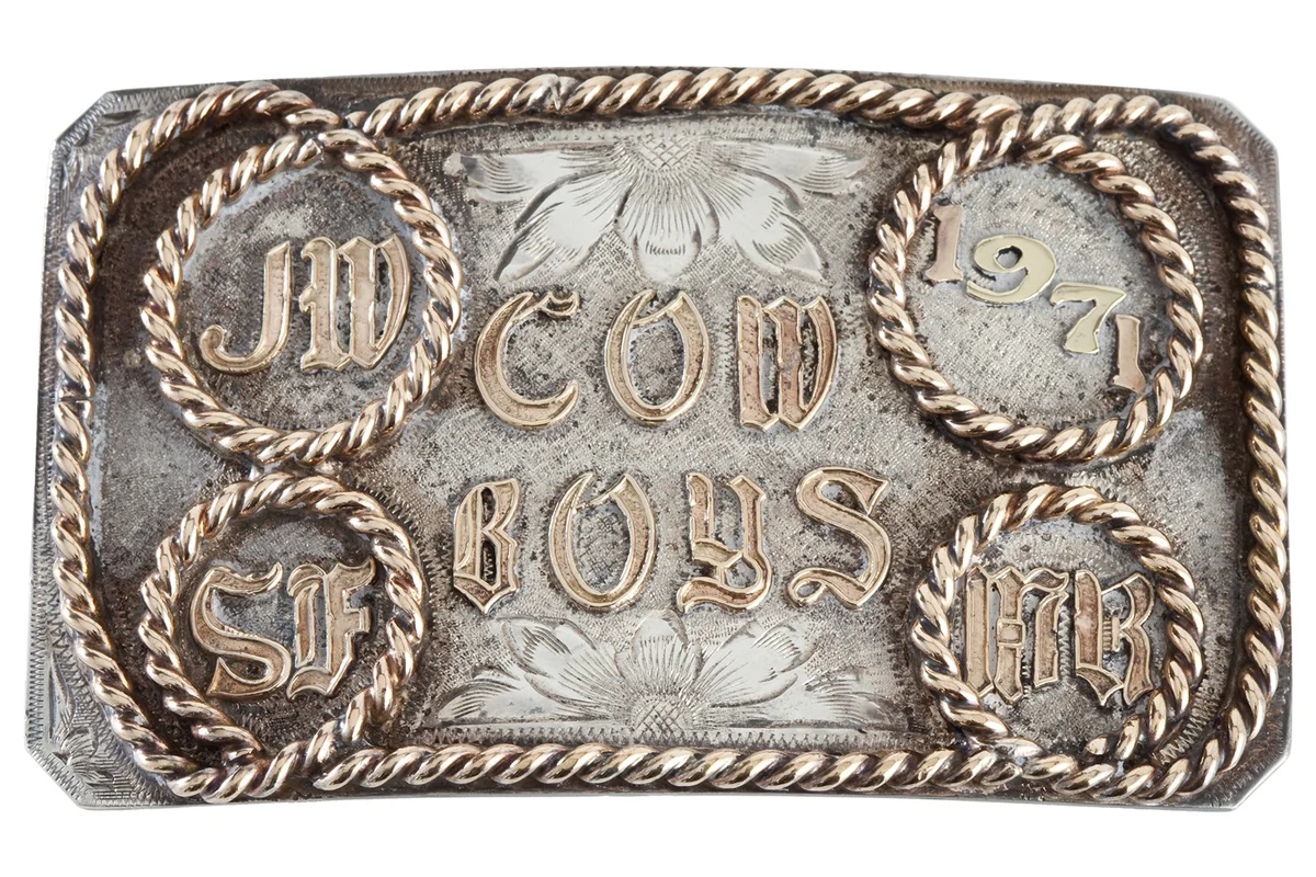 Gold and Sterling Silver Bohlin Belt Buckle