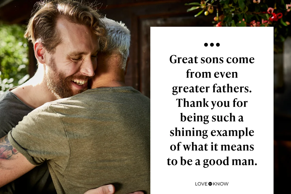 Two happy men embracing at garden shed