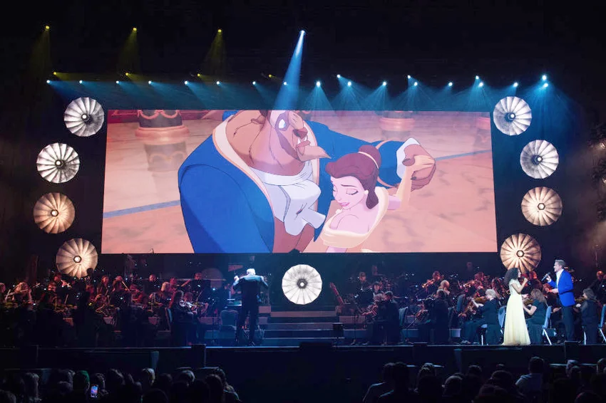 Performing songs from Beauty and the Beast