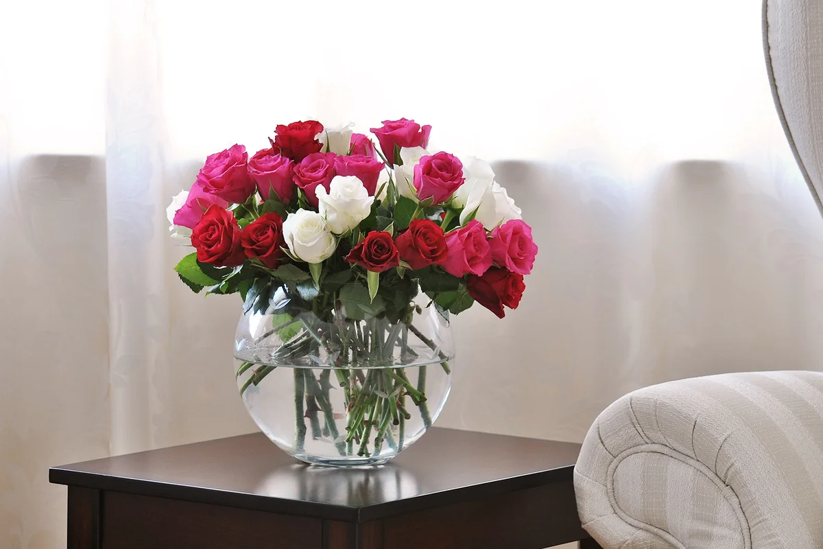 Rose Bowl And Wing Chair