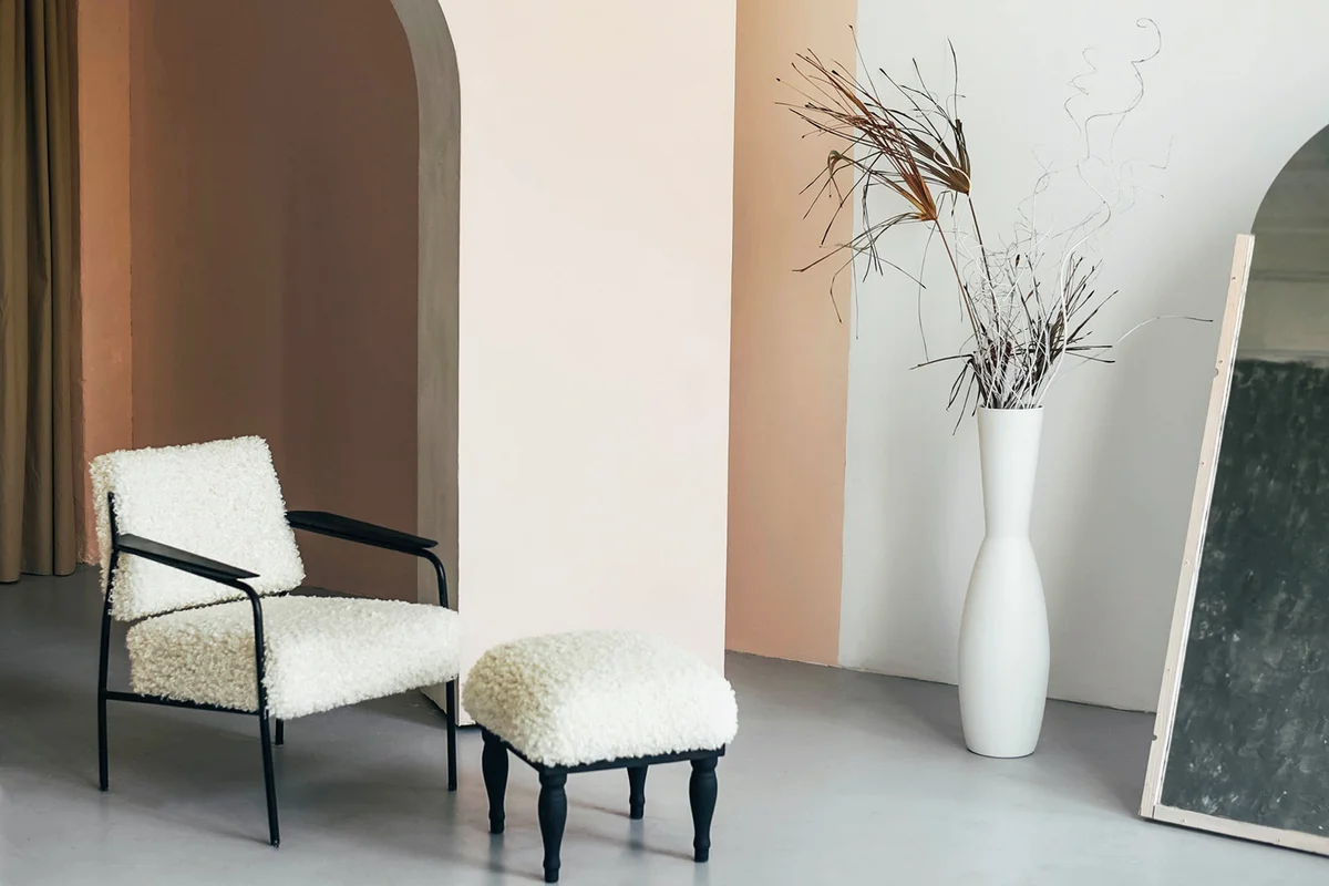 Modern beautiful interior in a minimalist style