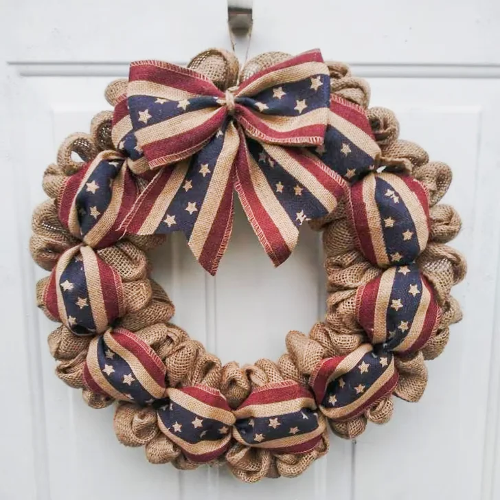 Patriotic wreath Stars and Stripes