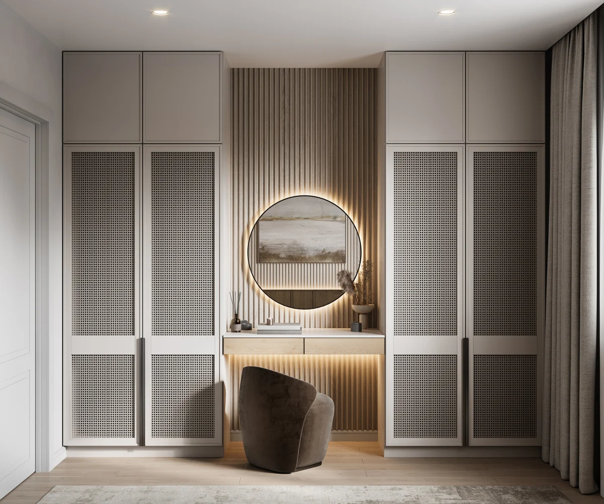 closet with desk