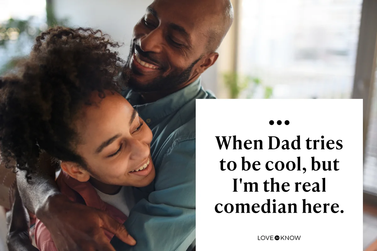 father hugging his teenage daughter at home