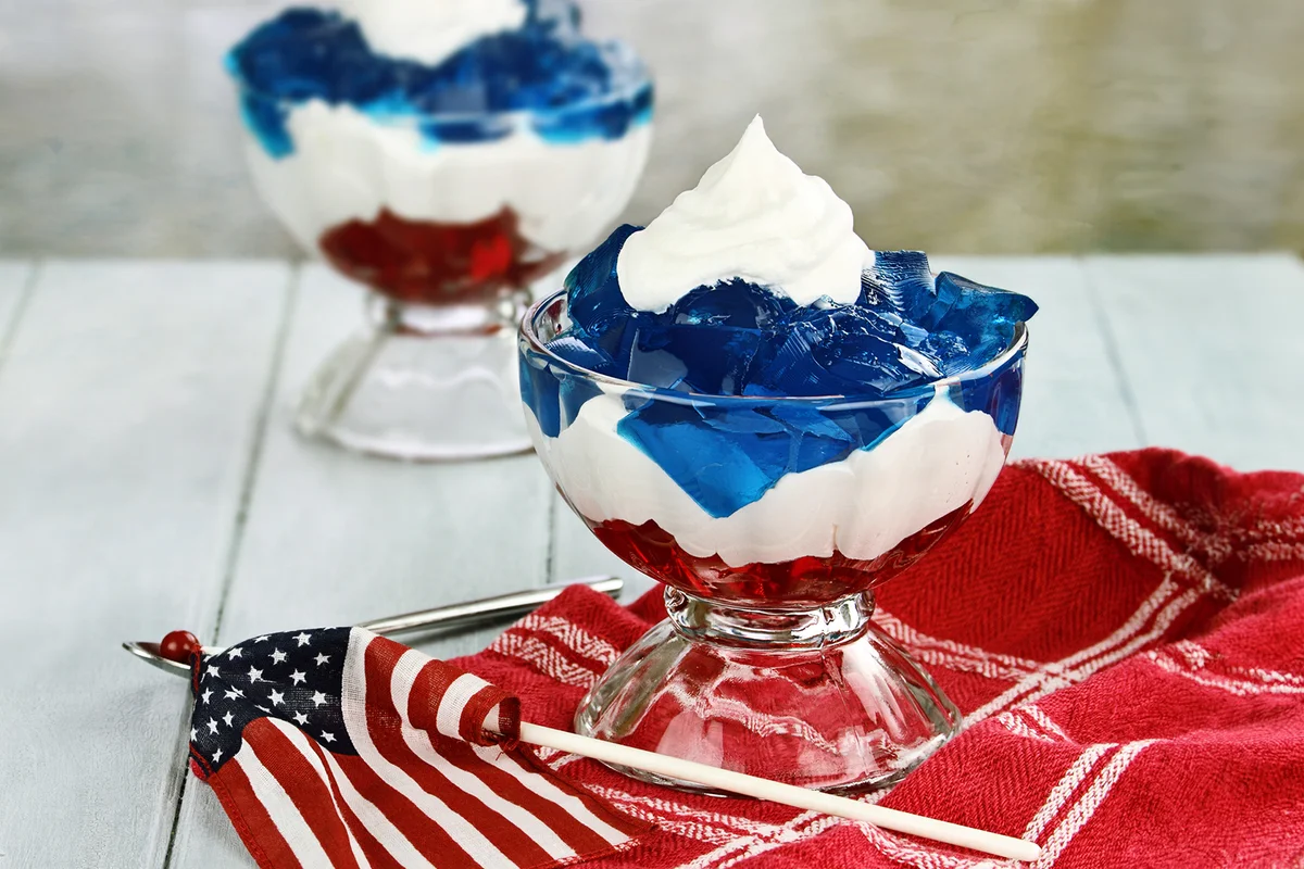 Gelatin Dessert for Fourth of July