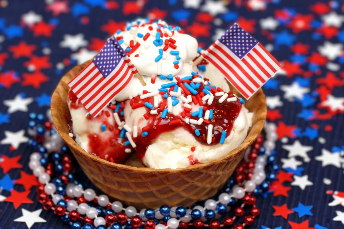 Patriotic Ice Cream Sundae