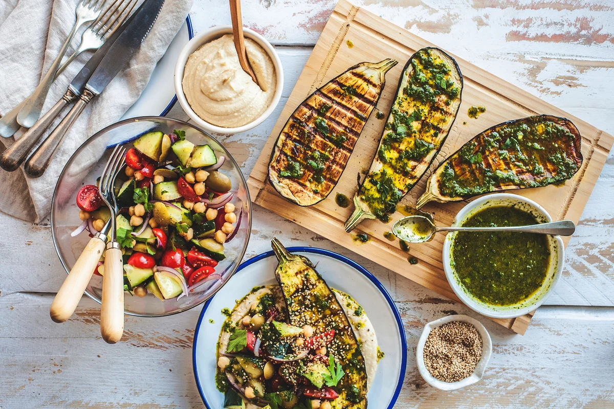 Grilled Eggplant Healthy Dinner Party