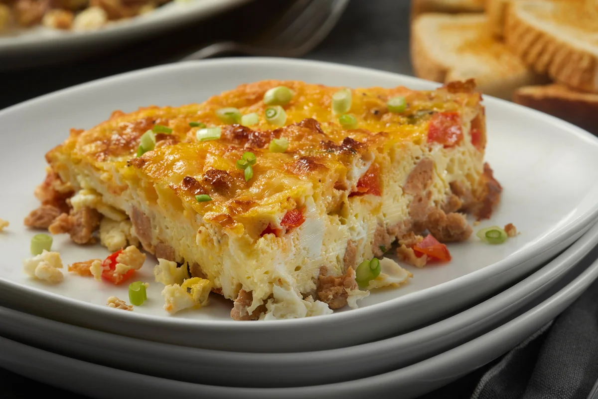 Crustless Sausage and Peppers Omelet