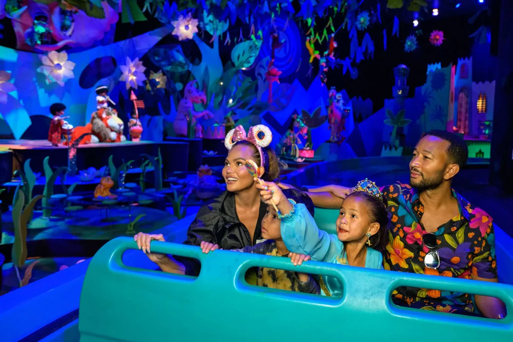 Chrissy Teigen And John Legend Visit Disneyland ride ‘It's A Small World’