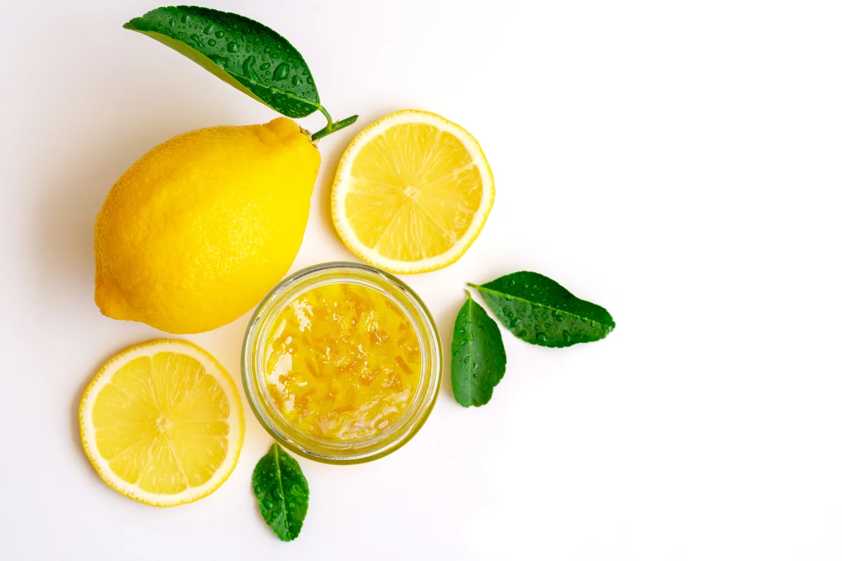 Jar of lemon gel air freshener