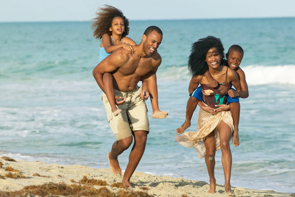 Family beach day