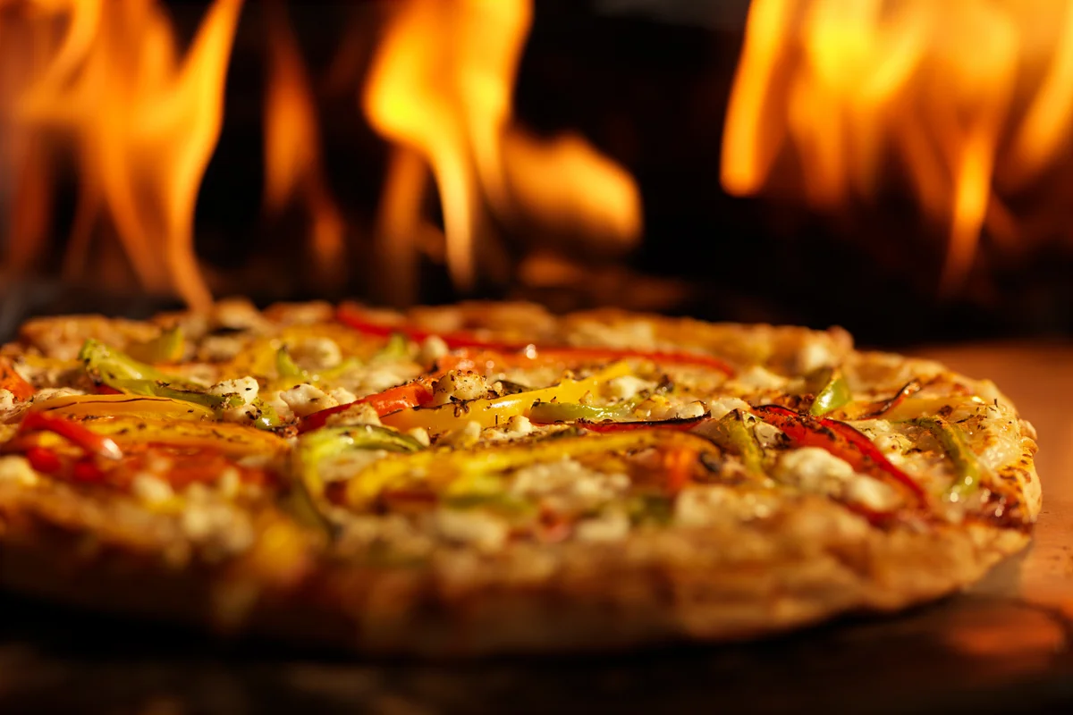 Pizza in a Wood Burning oven