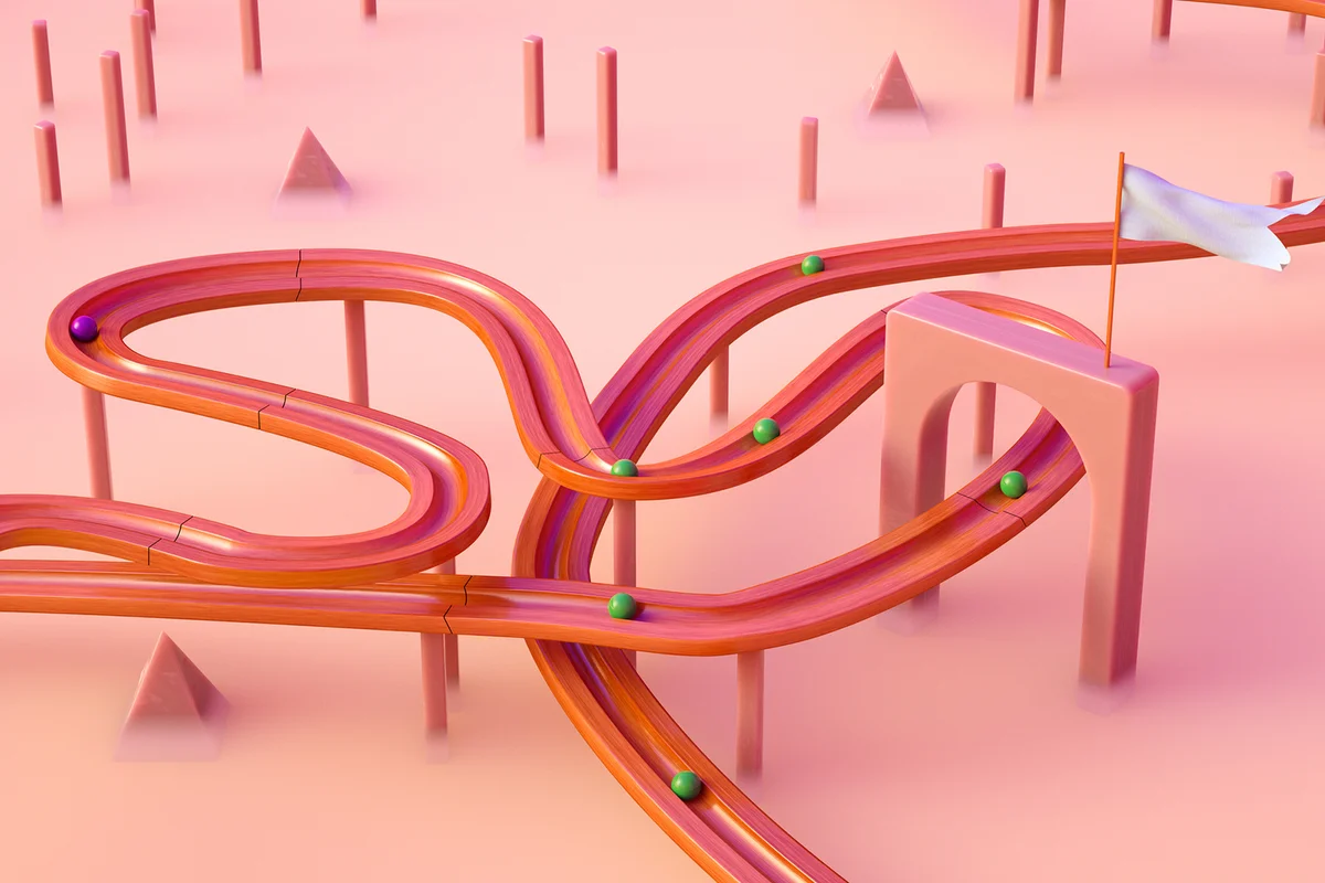 Marble run with arch