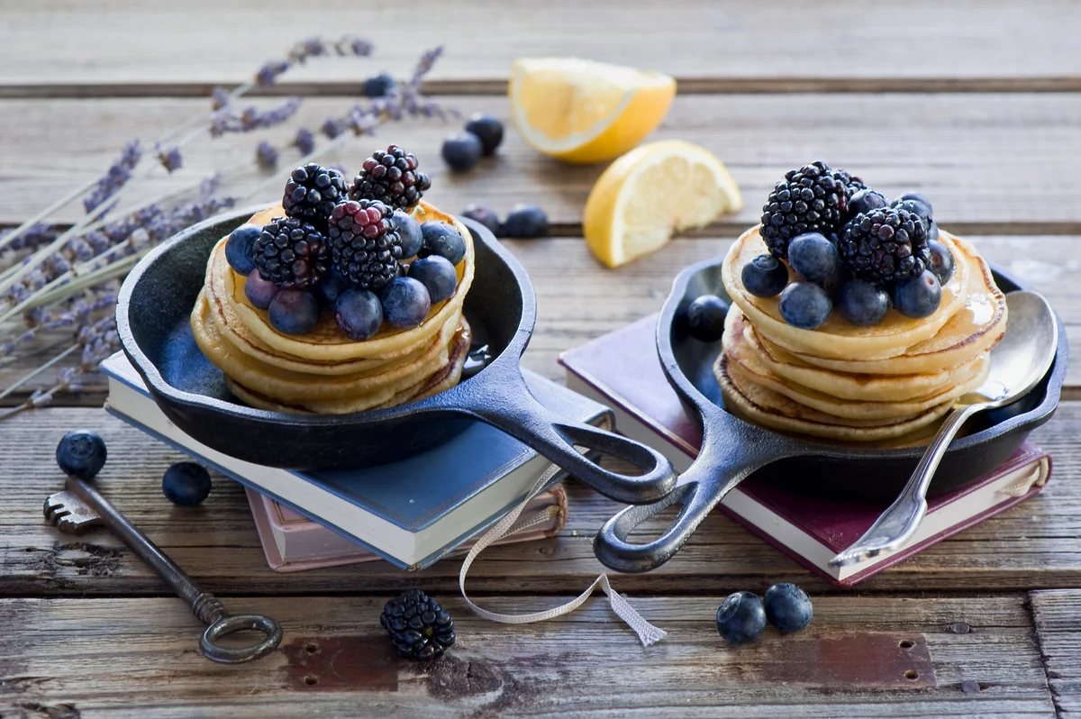 lemon-blueberry pancakes