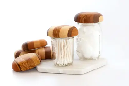 Hardwood Mason Jar Lid