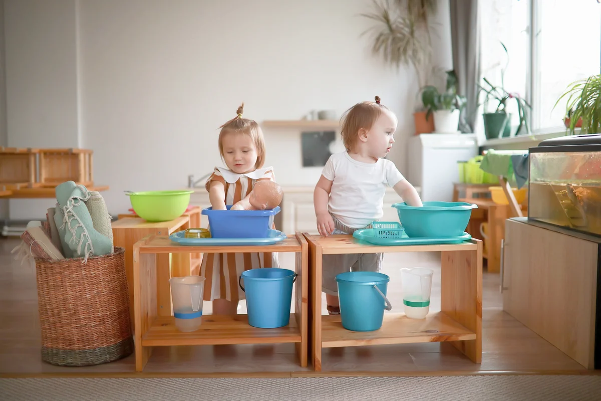 Siblings together in kindergarten