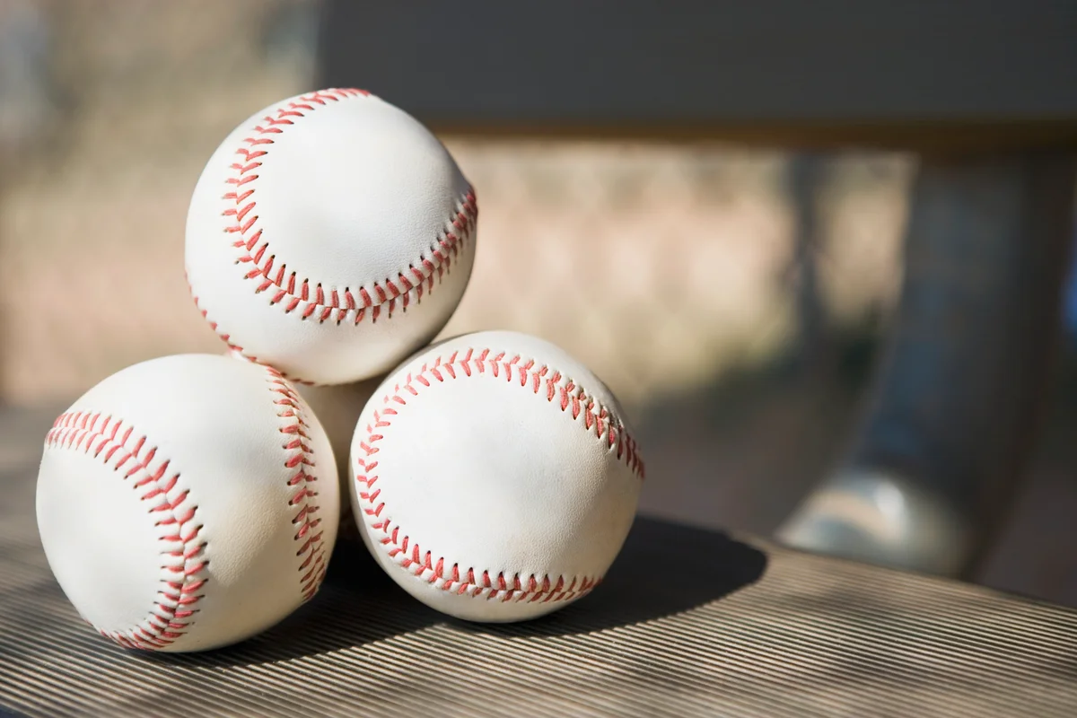 Stack of baseballs