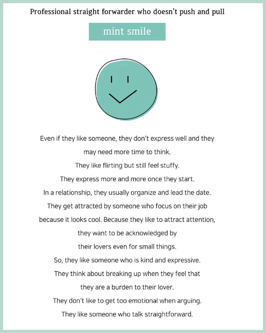 Screenshot of Smile Dating Test from TikTok