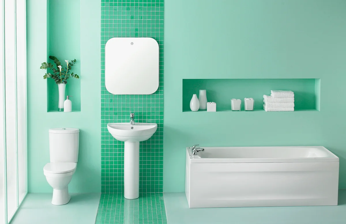 green bathroom