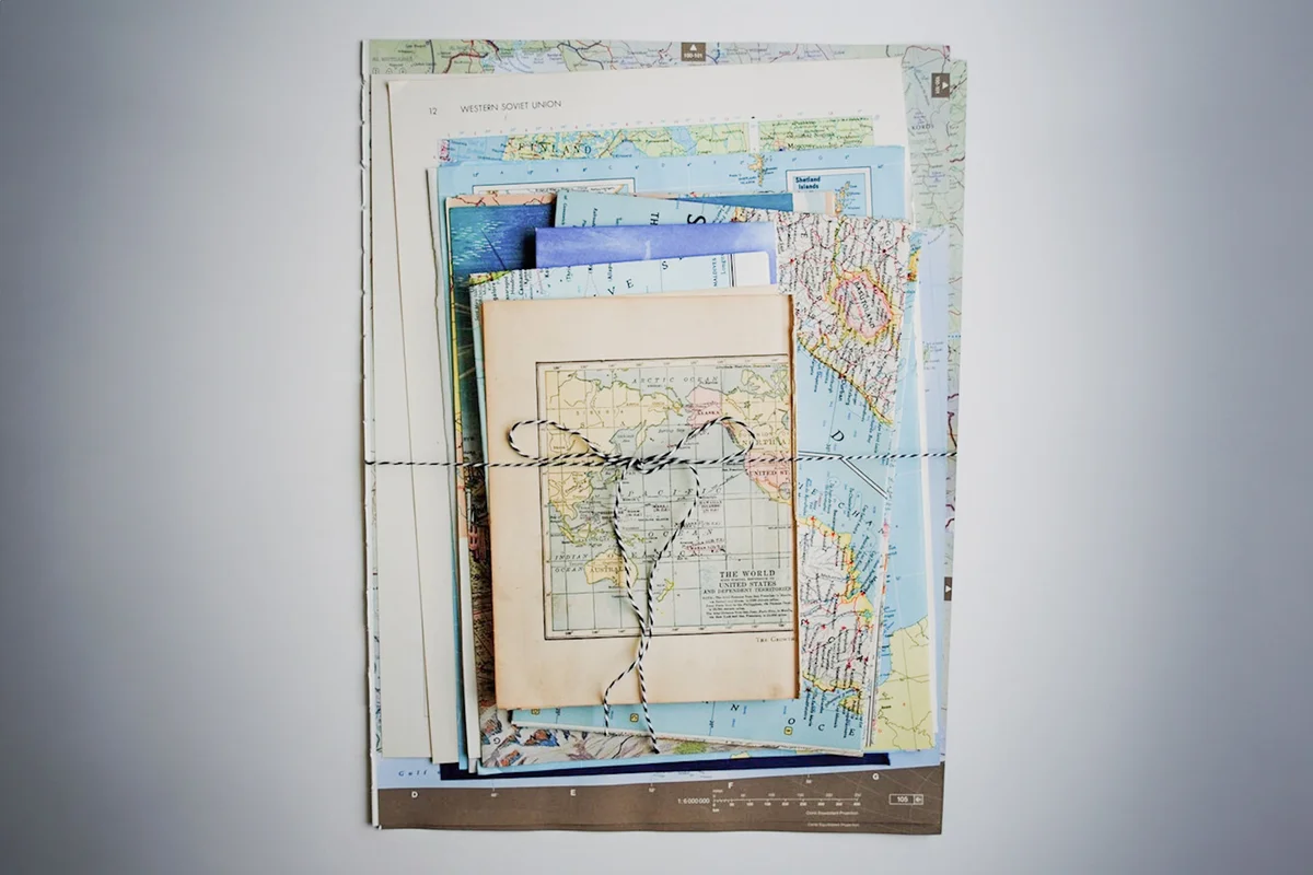 Map Themed Paper Pack