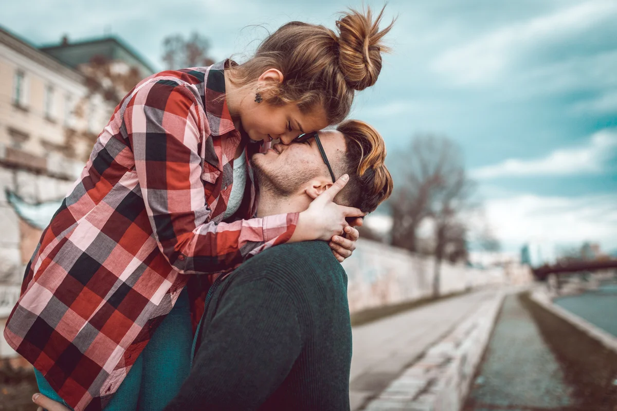Beautiful young couple in love