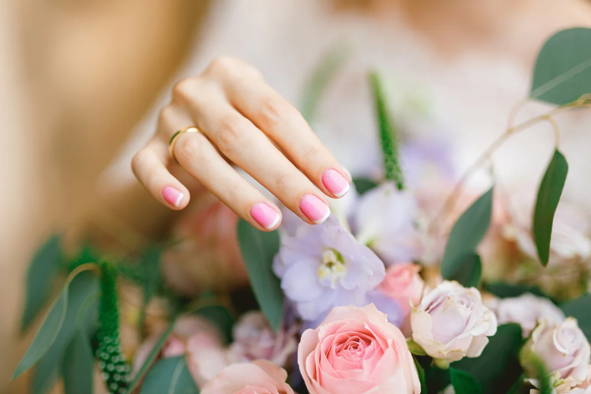 Pink french manicure