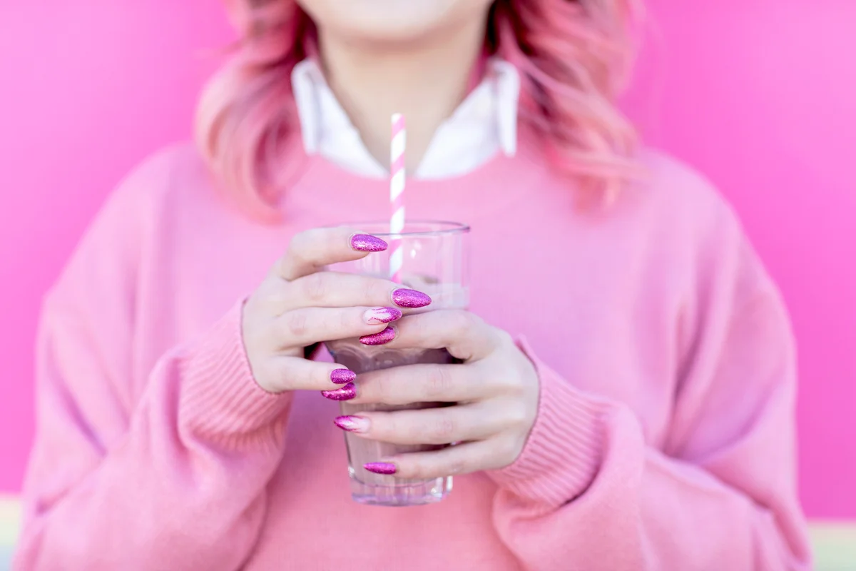 Woman in pink