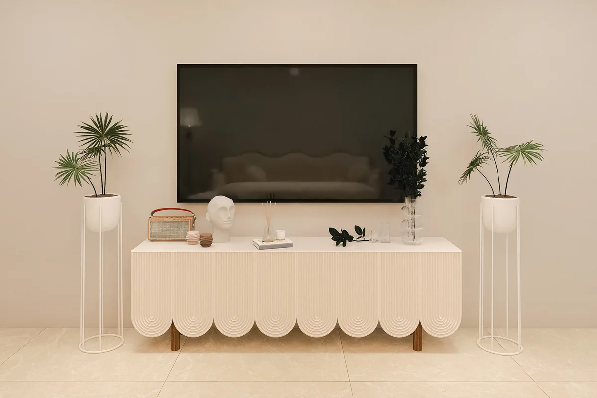 Decor in living room interior
