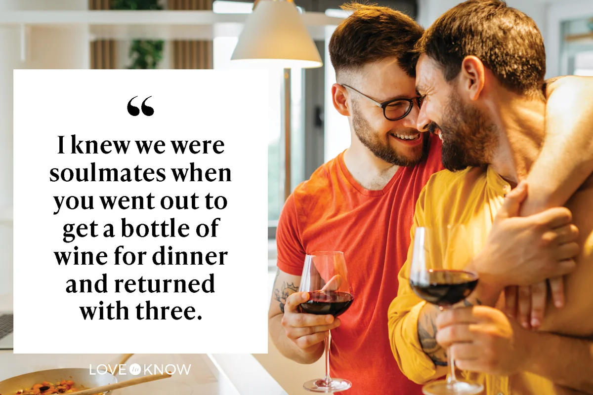 Happy gay couple in love