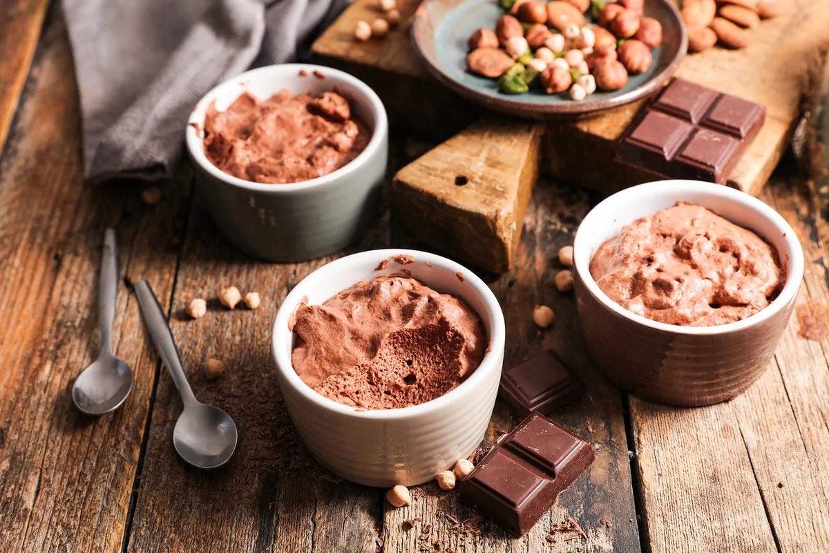 Delicious homemade chocolate mousse