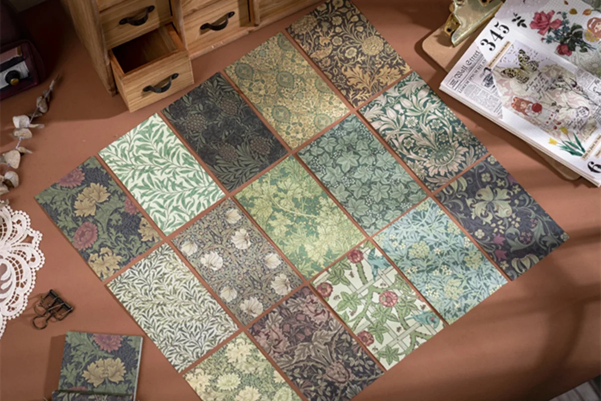 100 Sheets William Morris Design Deco Paper Pack