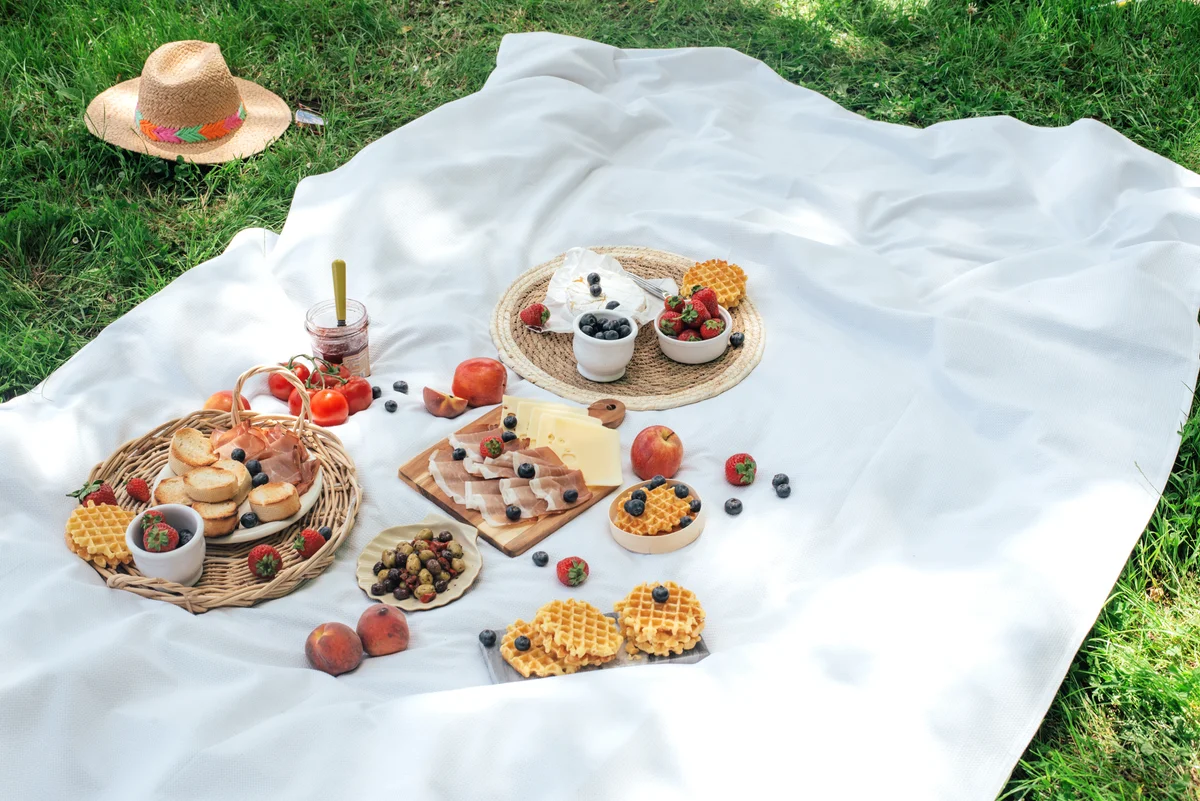 picnic on a blanket