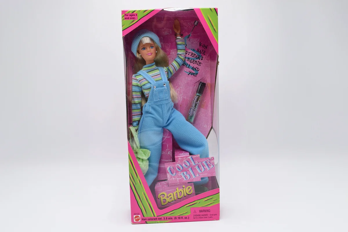 Vintage Doll Vintage 1997 Barbie Cool Blue with Hair Colorant