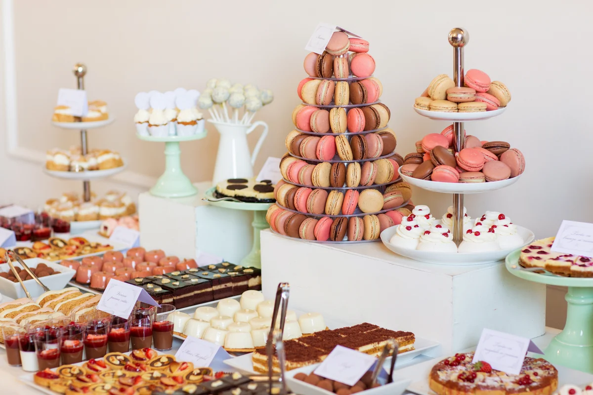 Delicious candy bar for wedding