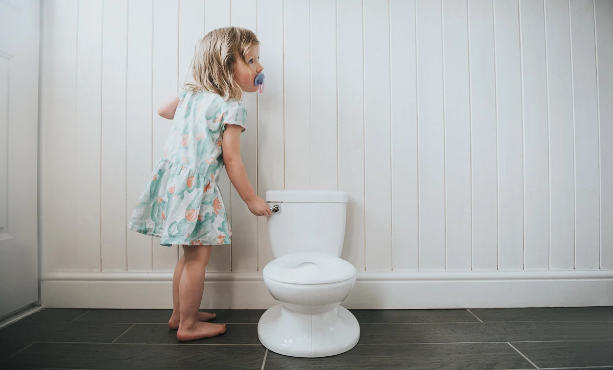 little girl and potty