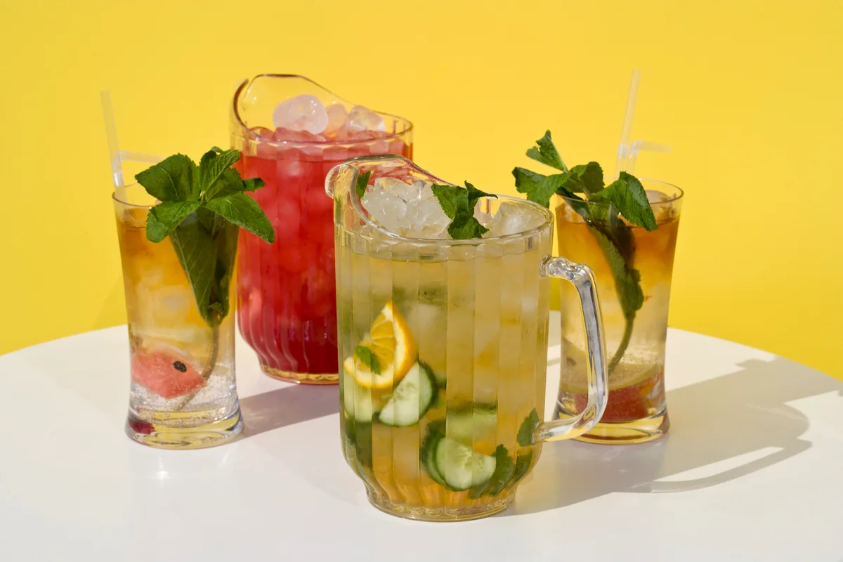 cocktails in pitchers
