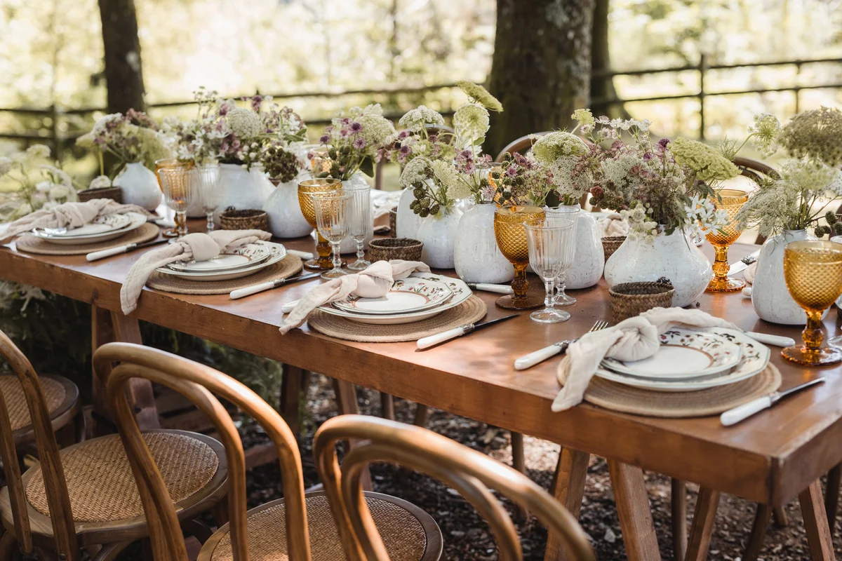 vintage wedding table setting