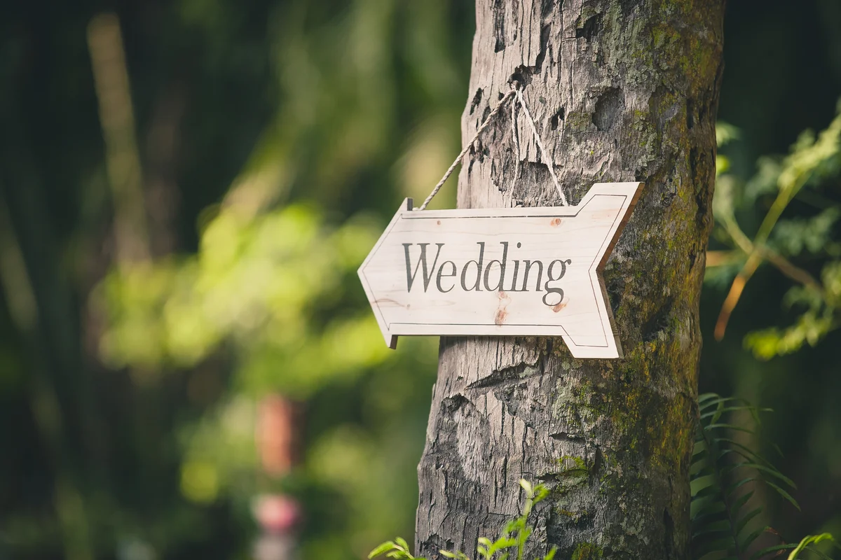 wedding sign