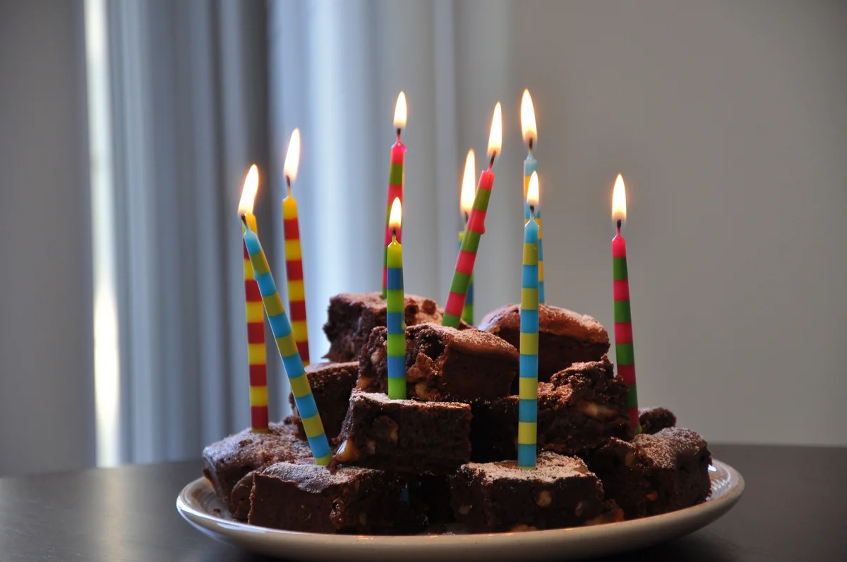 birthday brownies