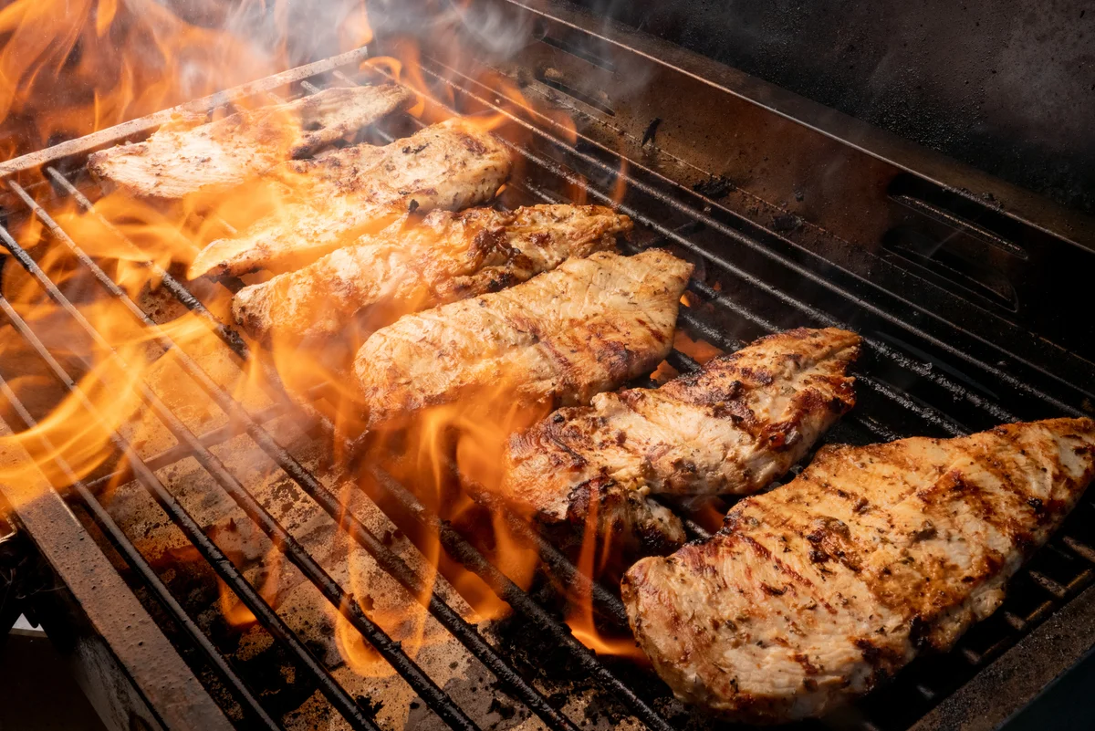 grilling chicken