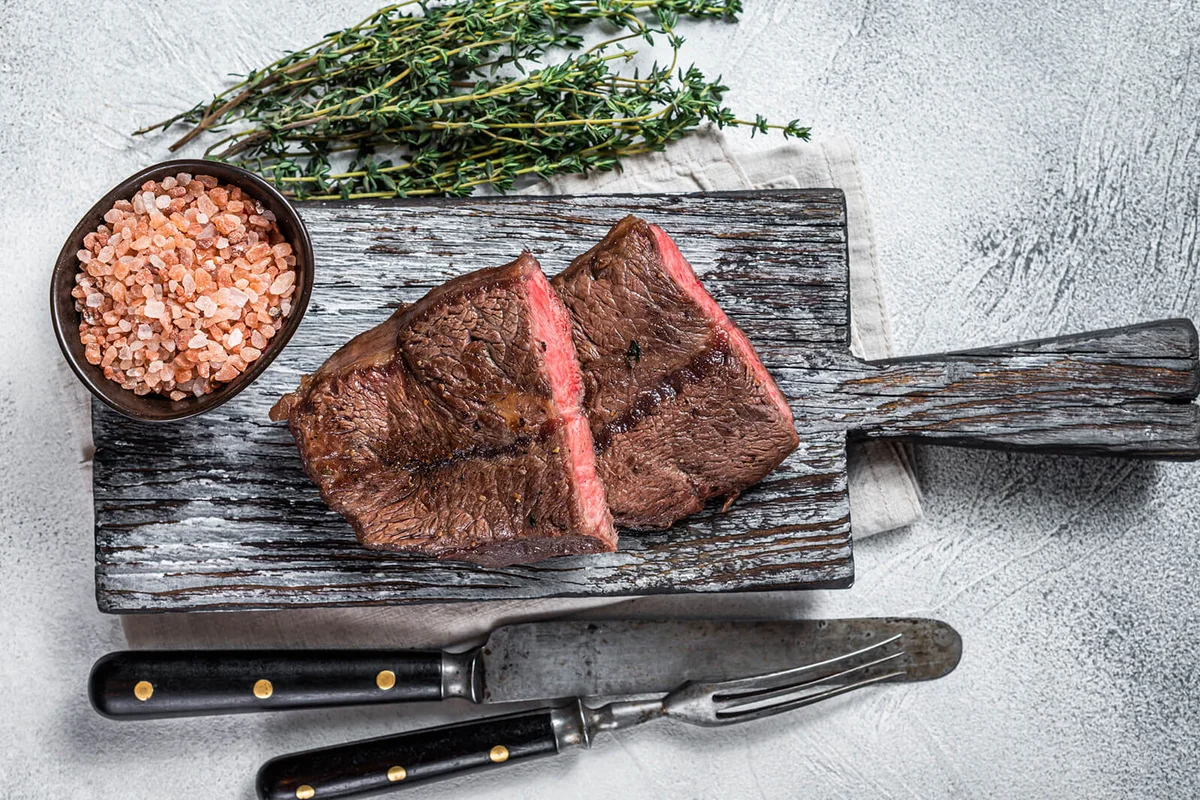 flat iron beef meat steaks